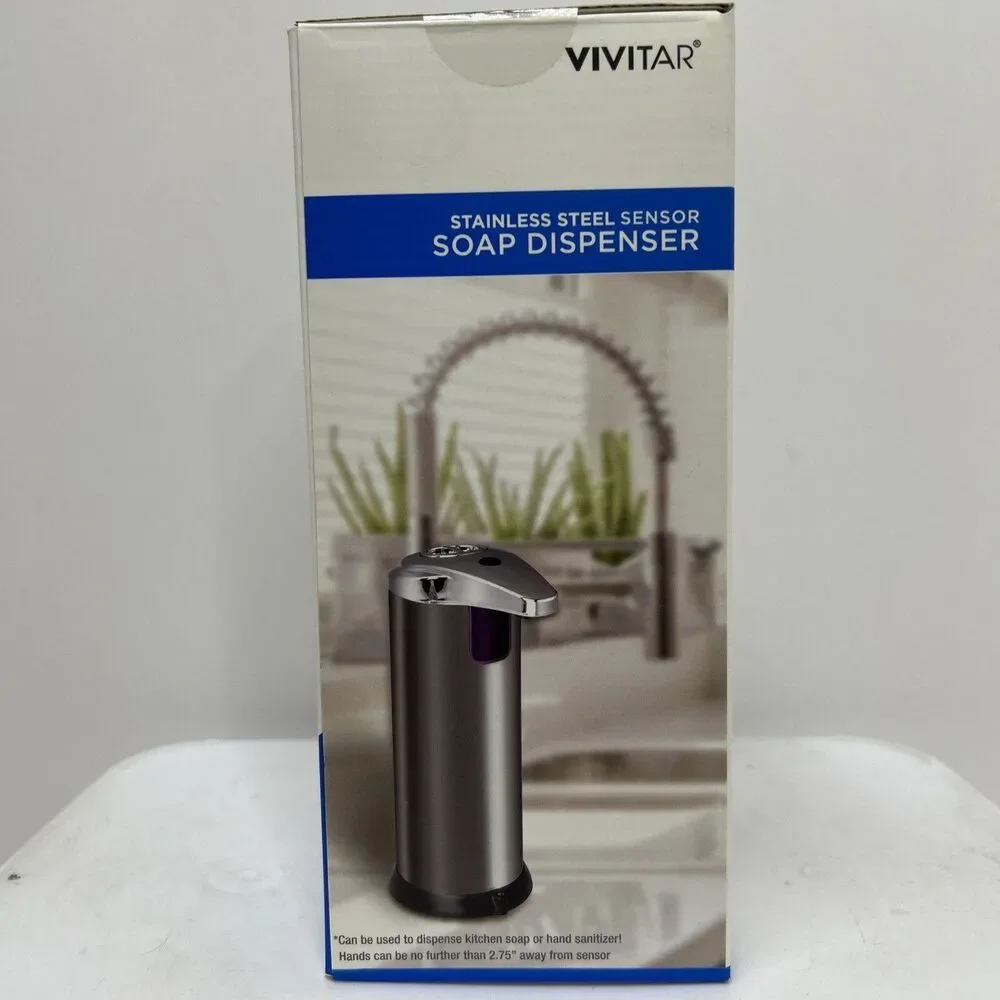 Vivitar Automatic Soap dispenser 8oz Capacity Stainless Steel Sensor - Battery‎